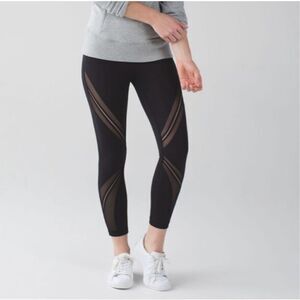 Lululemon Women's High Times (Metta) Full-On Luxtreme Mesh‎ Panel Leggings 6 Six